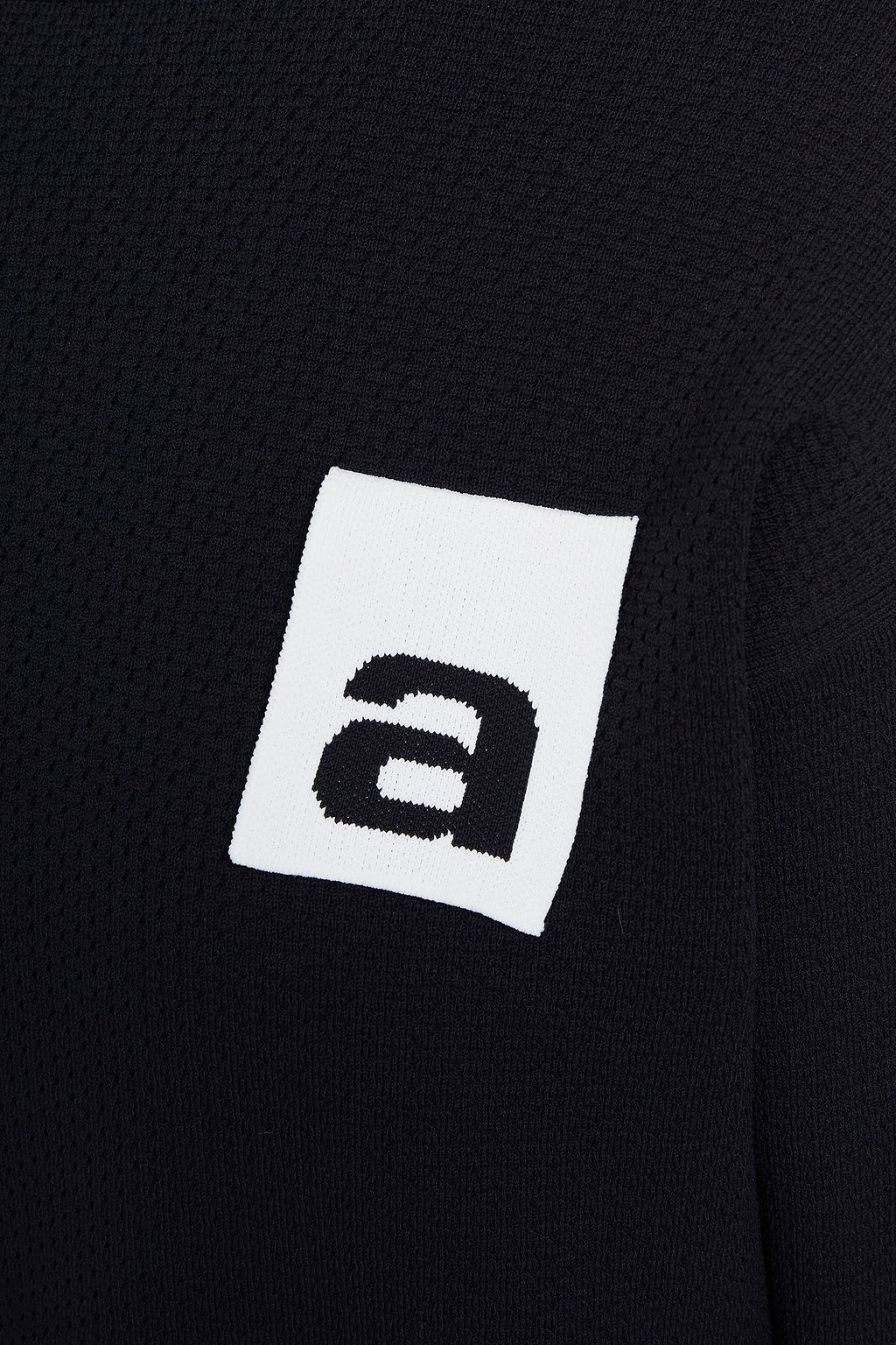 ALEXANDER WANG Logo-appliquéd knitted sweater