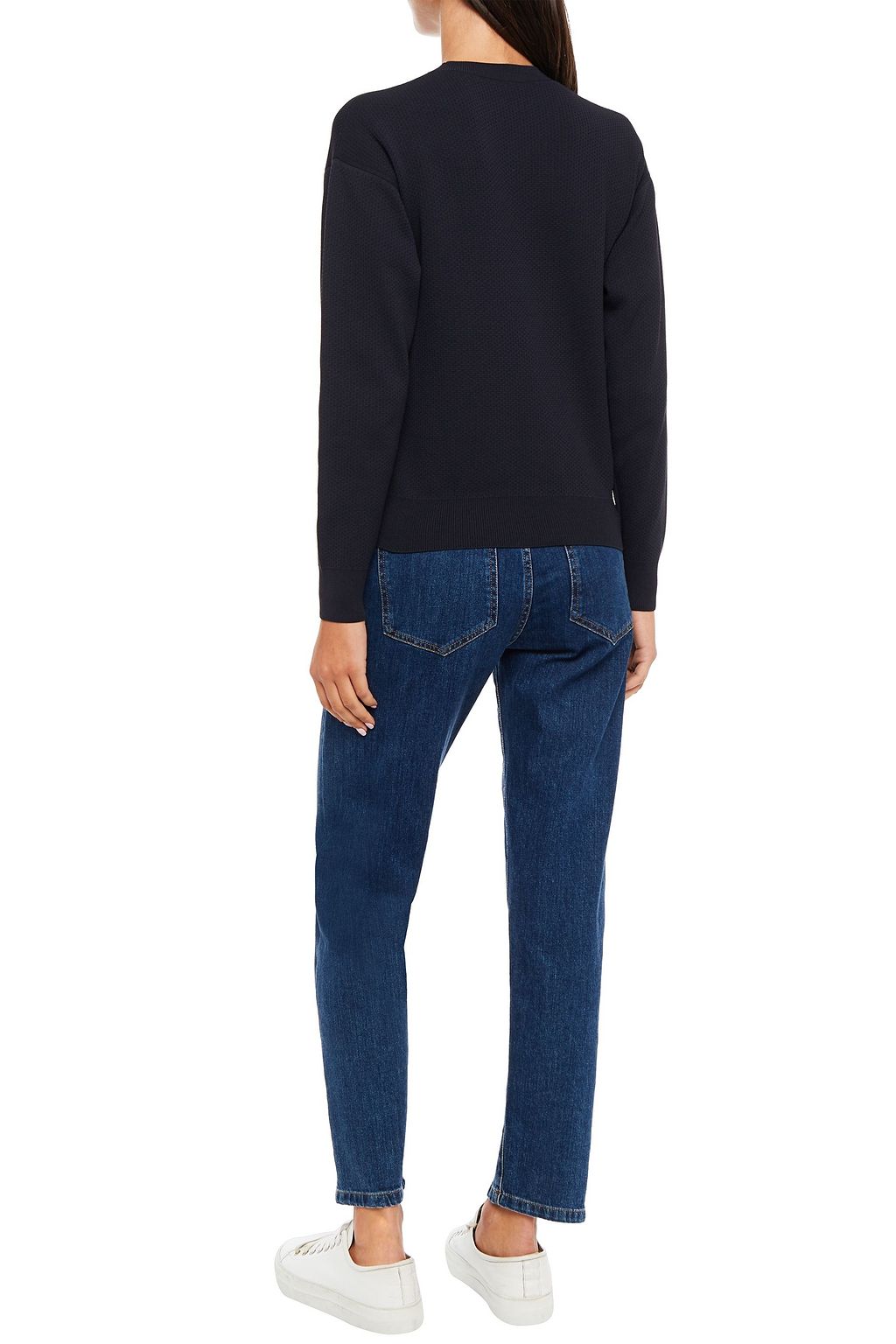 ALEXANDER WANG Logo-appliquéd knitted sweater