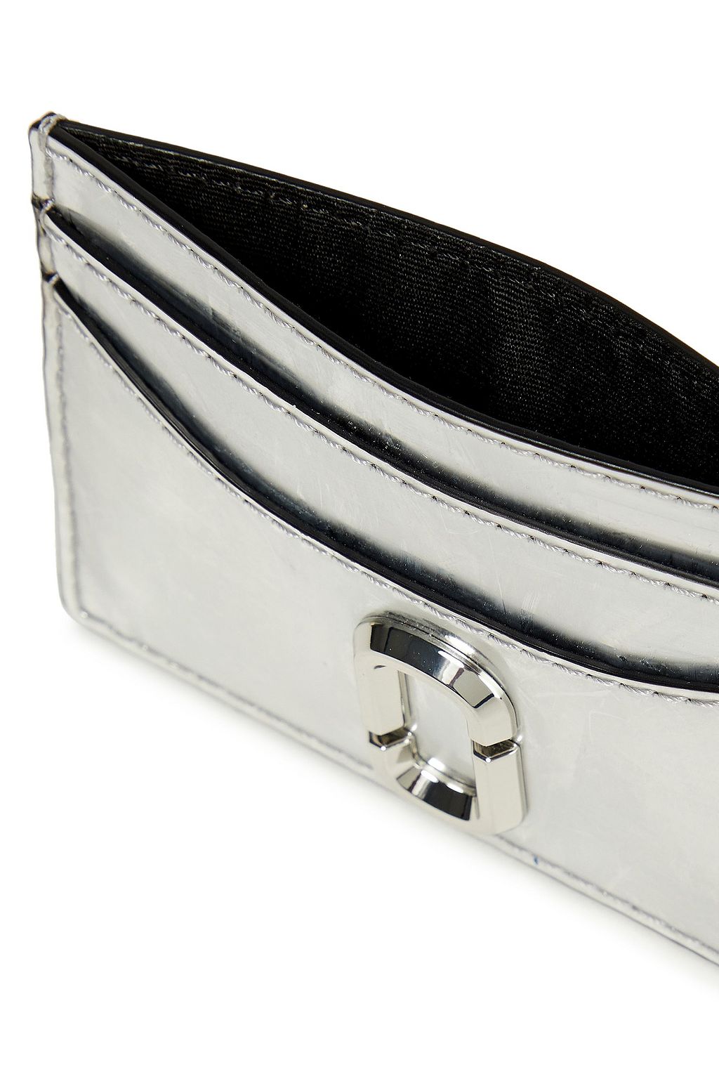 MARC JACOBS The Snapshot metallic leather cardholder
