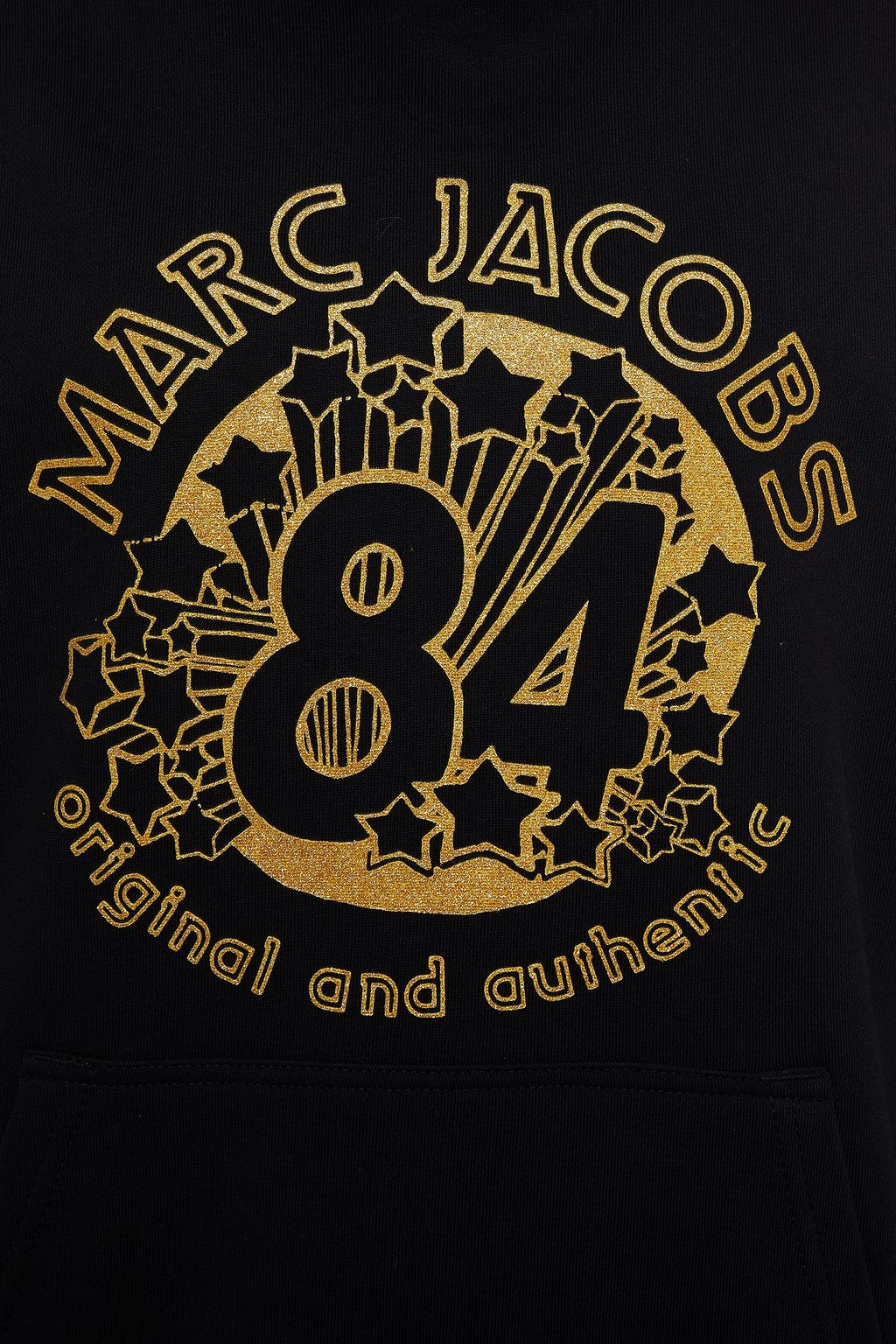 MARC JACOBS Glittered French cotton-terry hoodie