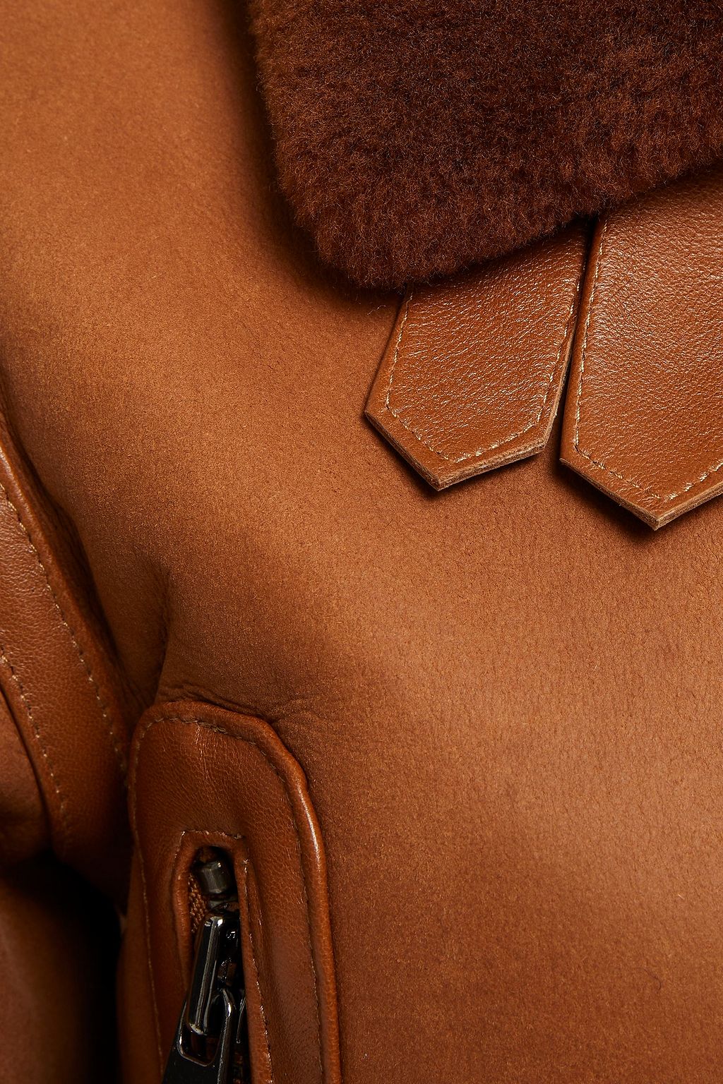 DOM GOOR Shearling biker jacket