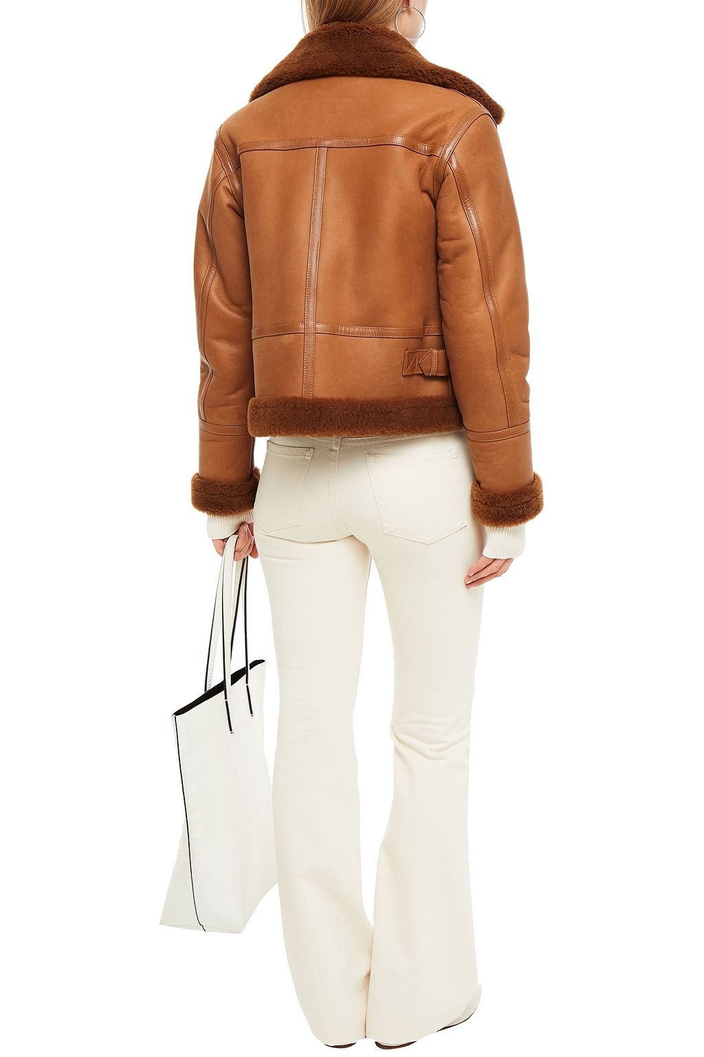 DOM GOOR Shearling biker jacket