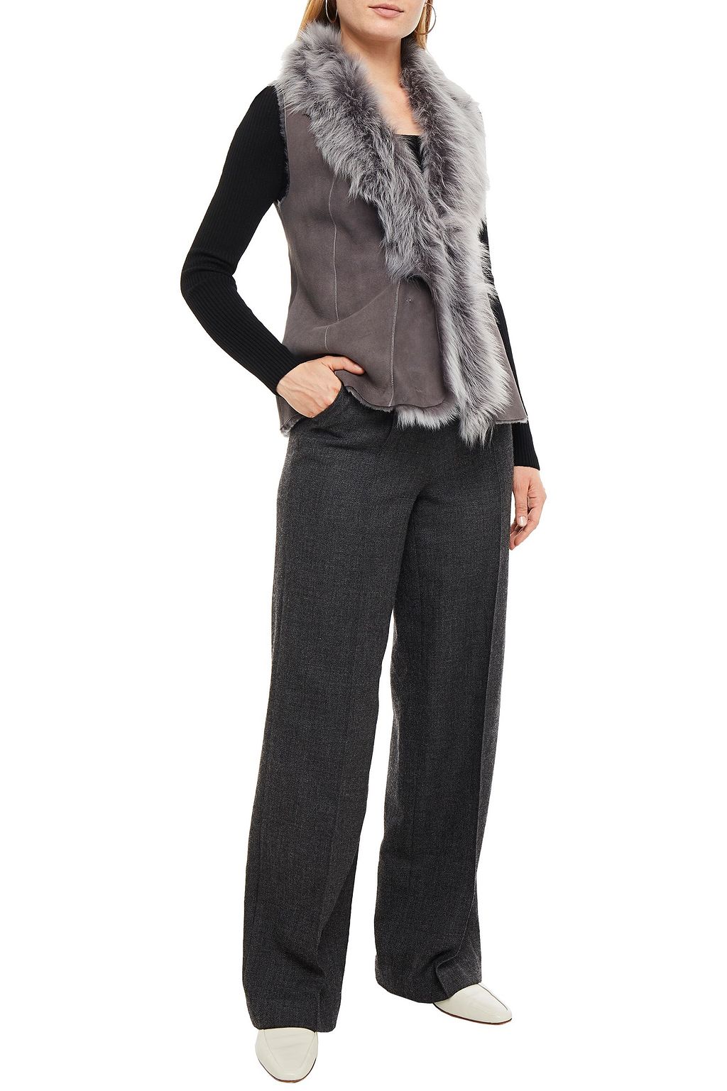 DOM GOOR Shearling vest