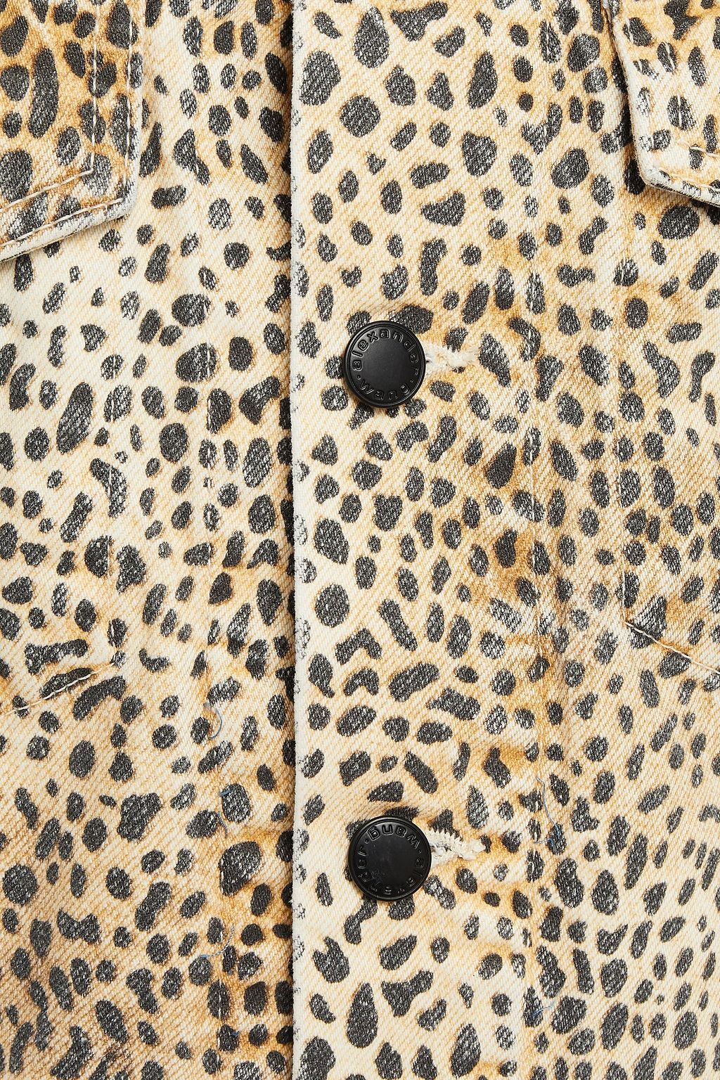 ALEXANDER WANG Leopard-print denim jacket