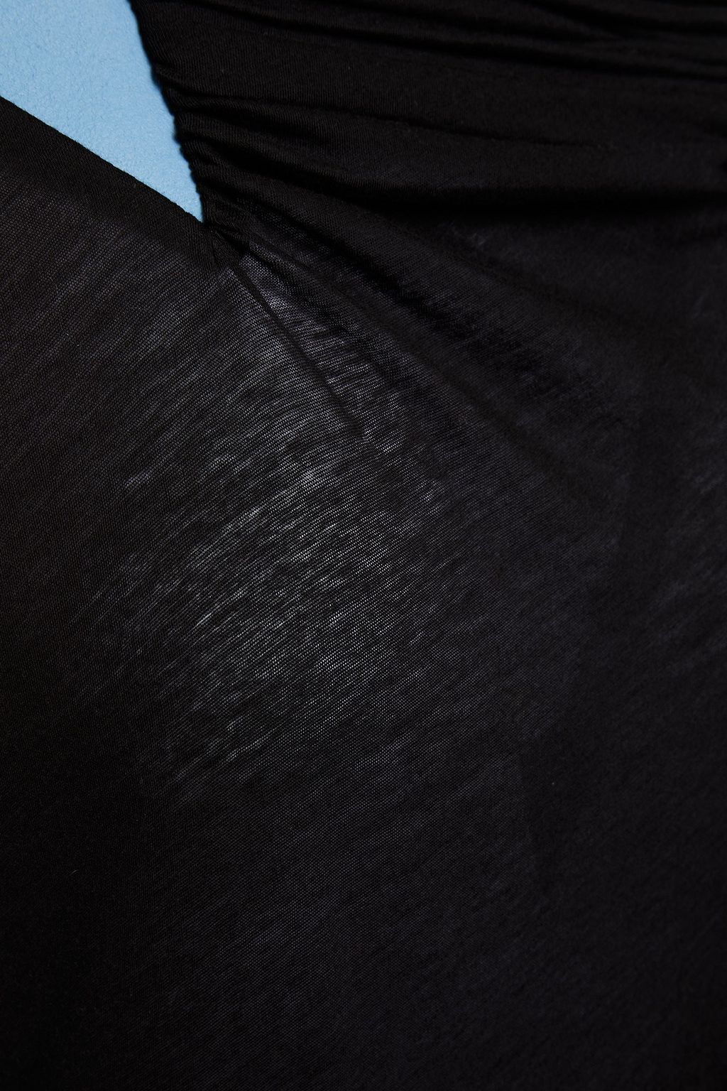 RICK OWENS Faux leather-trimmed cotton-jersey top