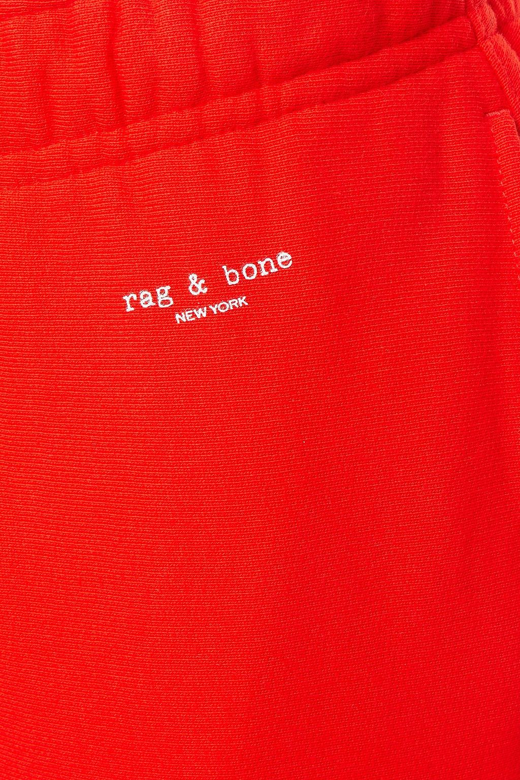 RAG & BONE Printed French cotton-terry track pants