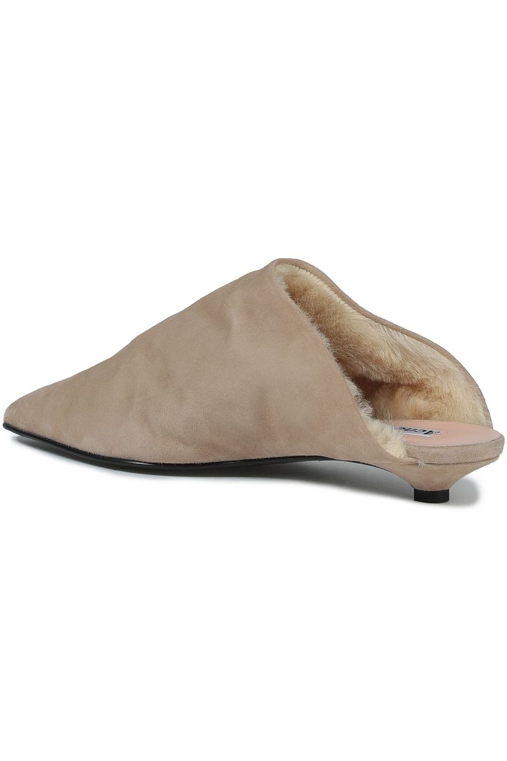 Beige Brion shearling-lined suede mules | up to 70% off | THE OUTNET | STUDIOS | THE OUTNET