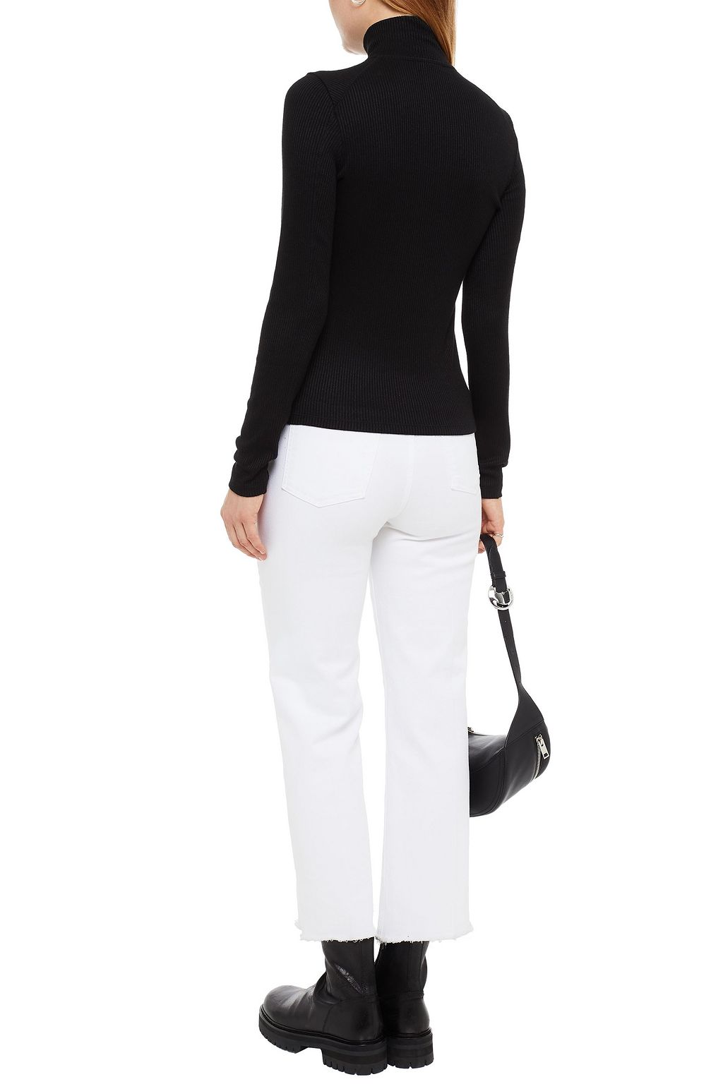 RAG & BONE Ribbed jersey turtleneck top