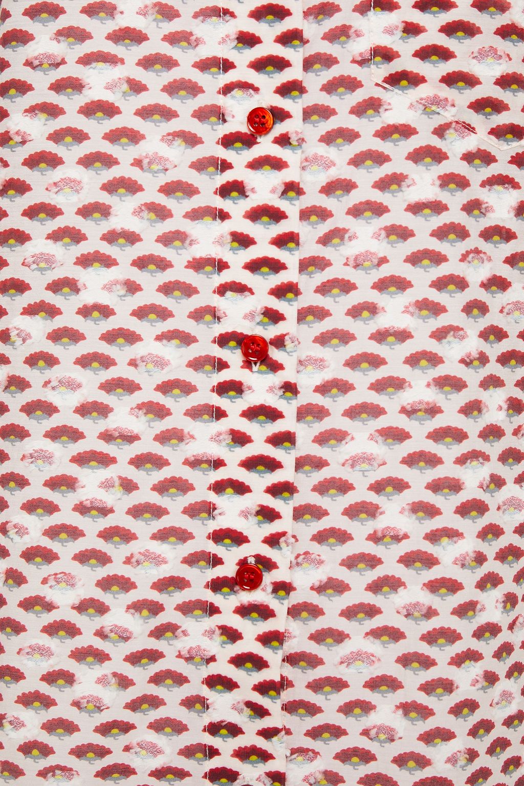ACNE STUDIOS Printed fil coupé cotton-blend shirt