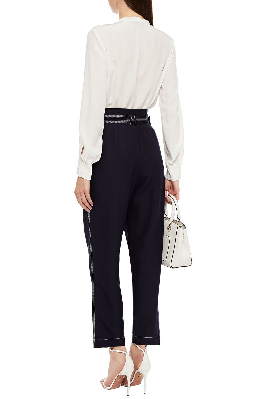 ZIMMERMANN Belted silk straight-leg pants