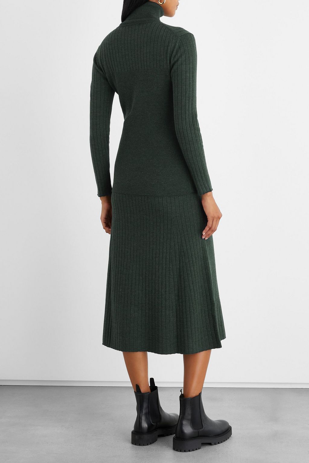 IRIS & INK Émilie ribbed merino-wool blend turtleneck sweater