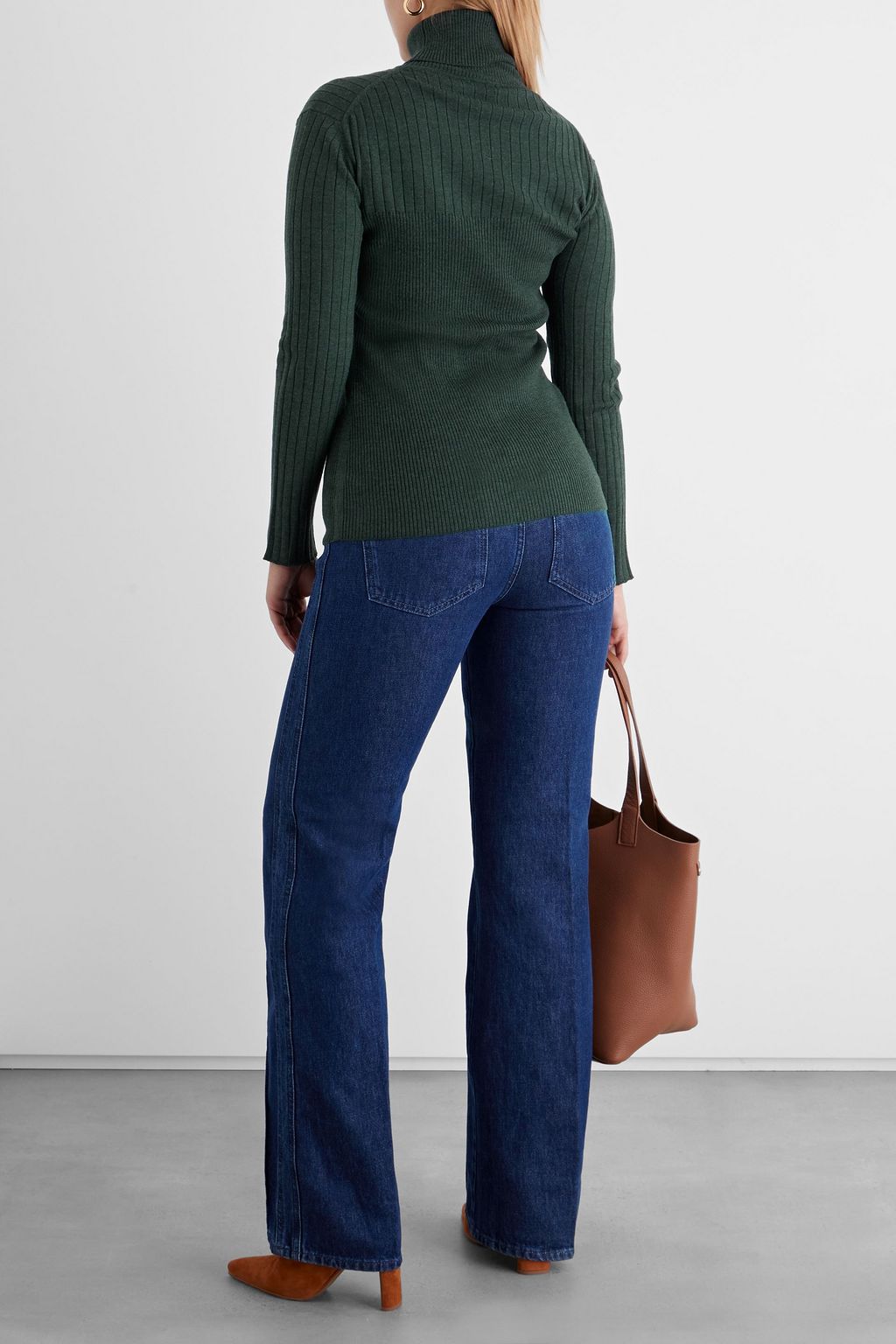 IRIS & INK Émilie ribbed merino-wool blend turtleneck sweater