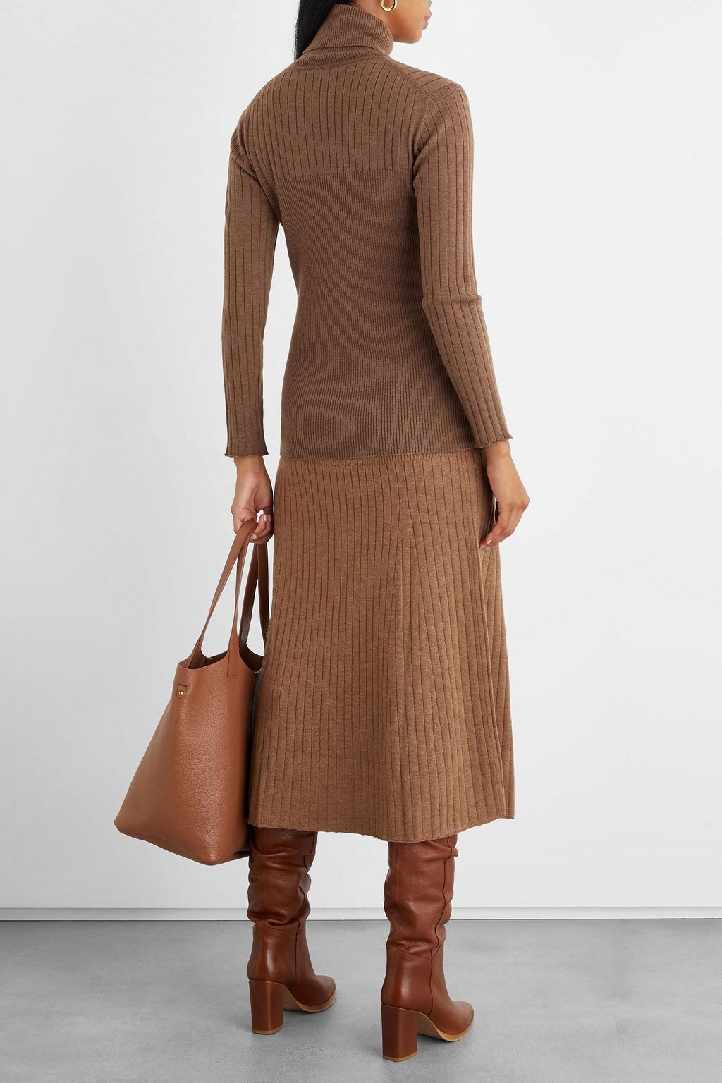 IRIS & INK Émilie ribbed merino-wool blend turtleneck sweater