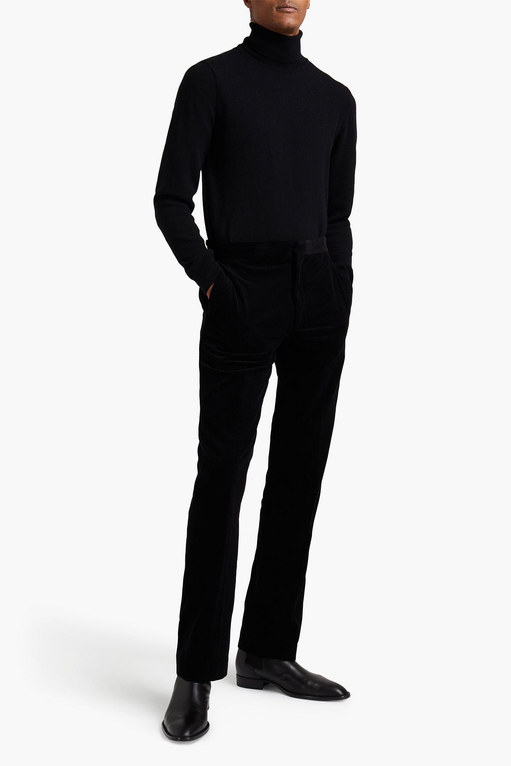 THE ROW Walker slim-fit cotton and cashmere-blend corduroy pants