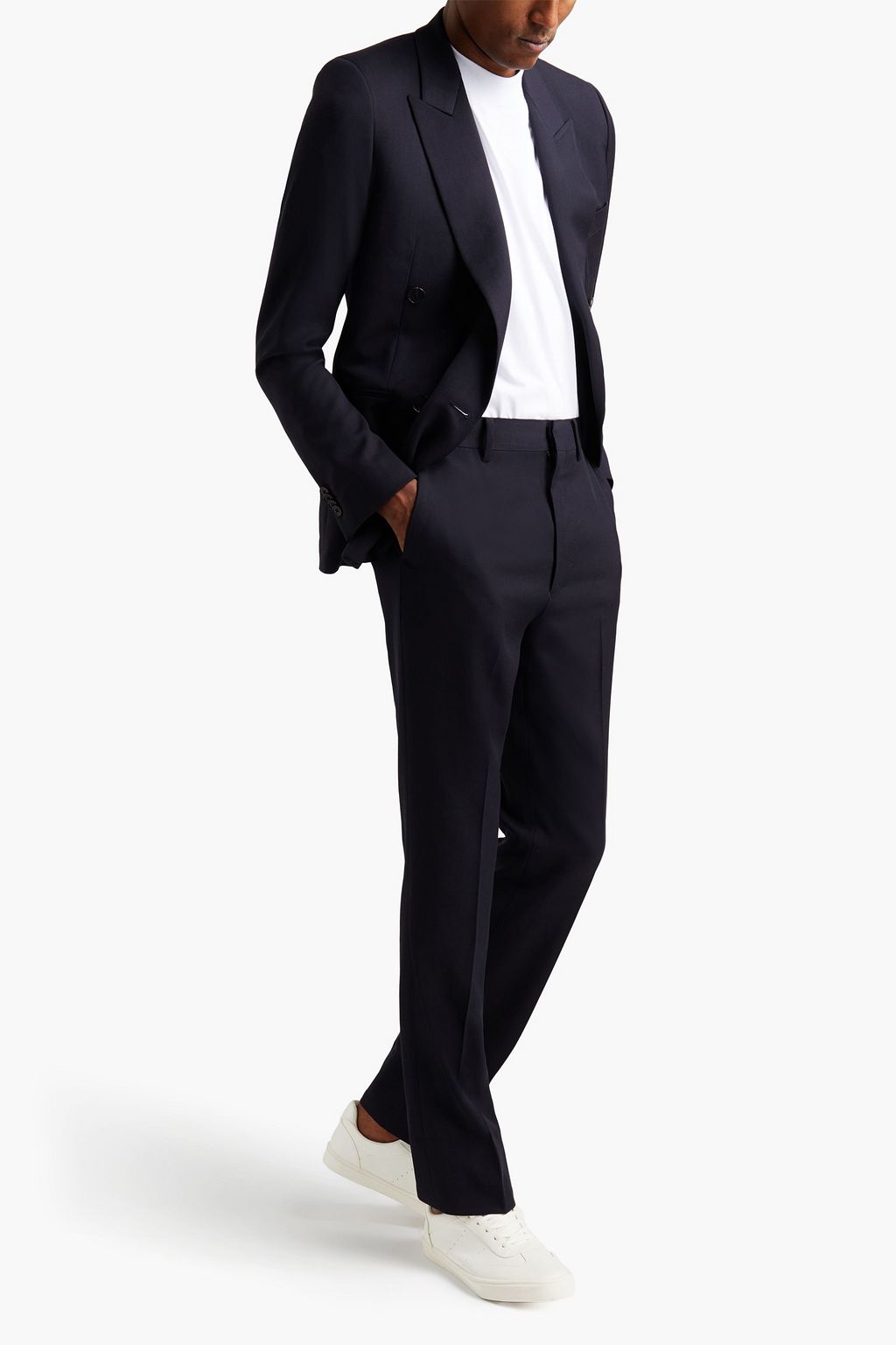 THE ROW Mick slim-fit wool-canvas pants