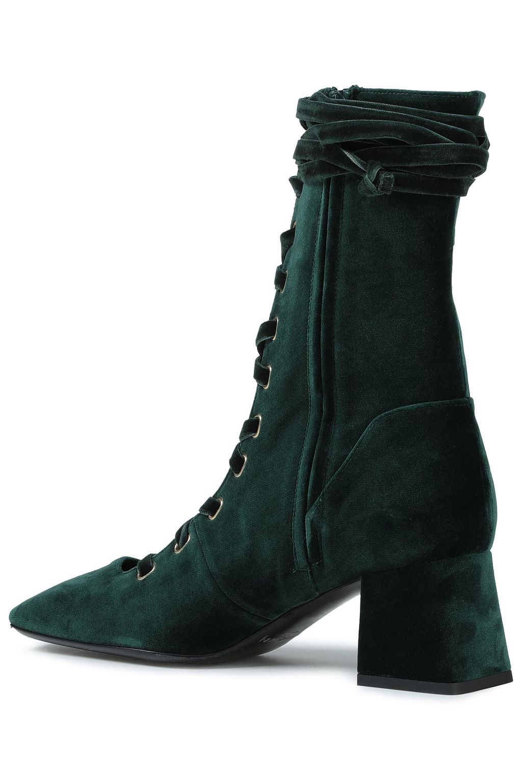 ZIMMERMANN Lace-up velvet ankle boots