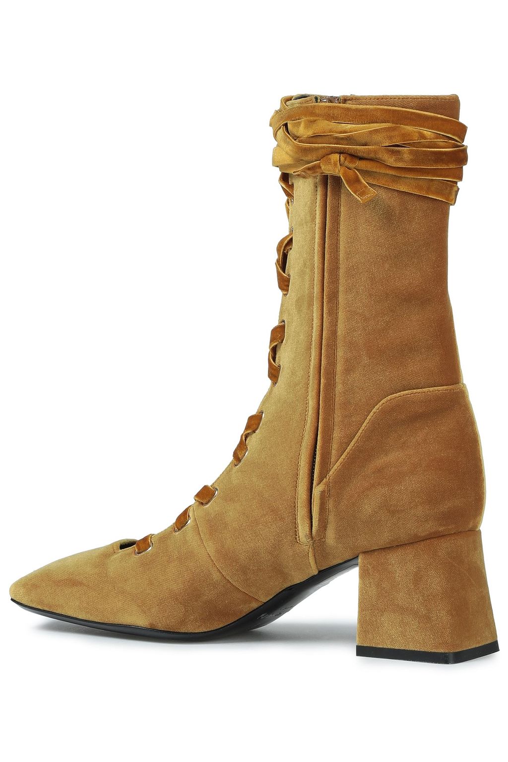ZIMMERMANN Ankle Boots aus Samt mit Schnürung