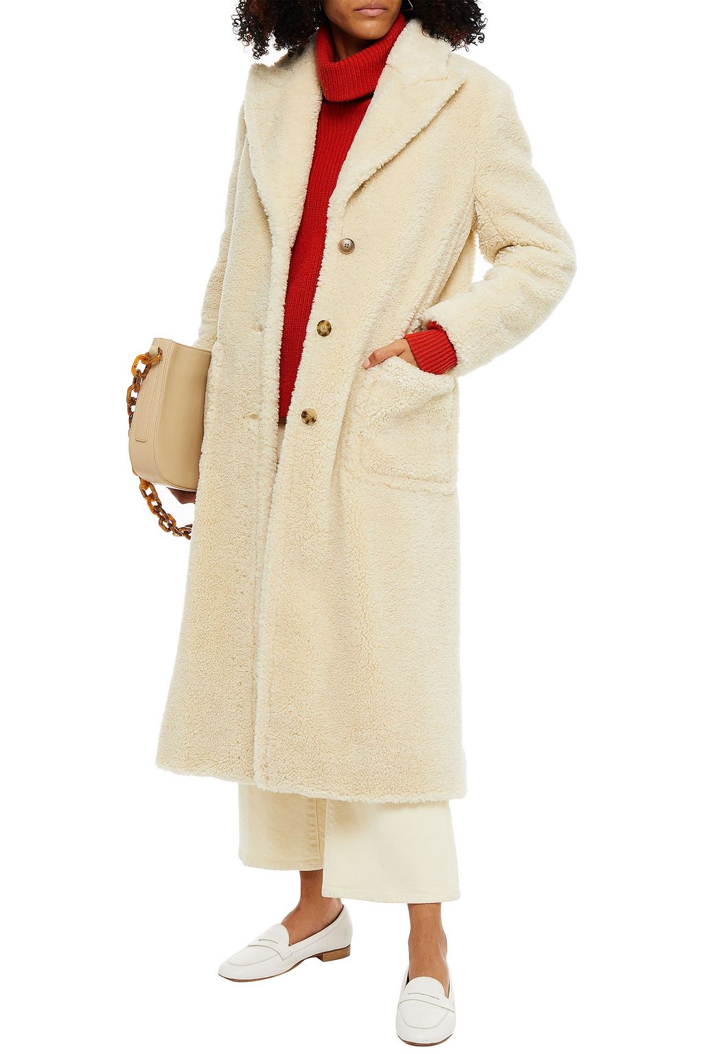 TORY BURCH Faux shearling coat THE OUTNET