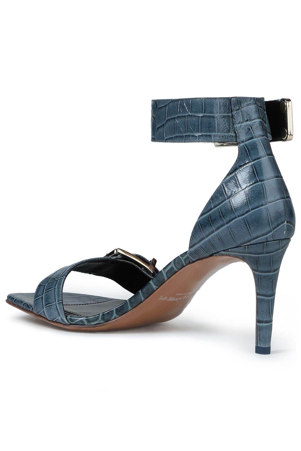 ZIMMERMANN Buckled croc-effect leather sandals