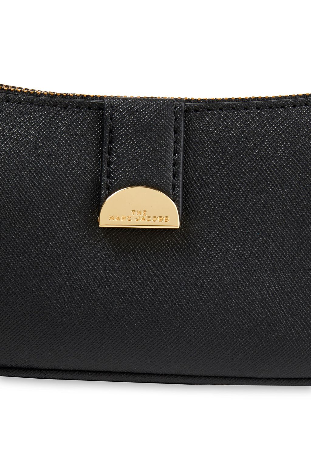 MARC JACOBS Crescent textured-leather shoulder bag
