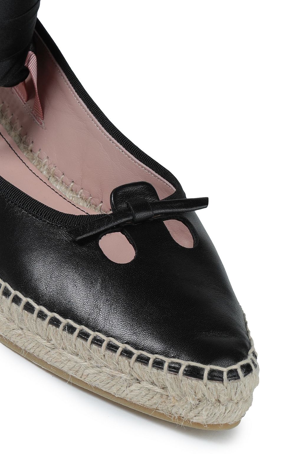 MARC JACOBS Cutout leather espadrilles