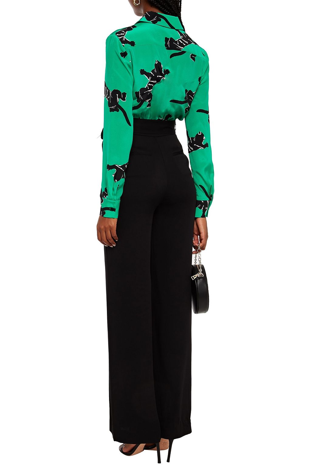 DIANE VON FURSTENBERG Estrella belted paneled printed silk-blend jumpsuit