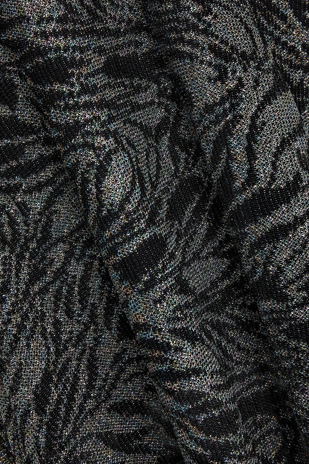 MISSONI Gathered metallic jacquard-knit maxi dress