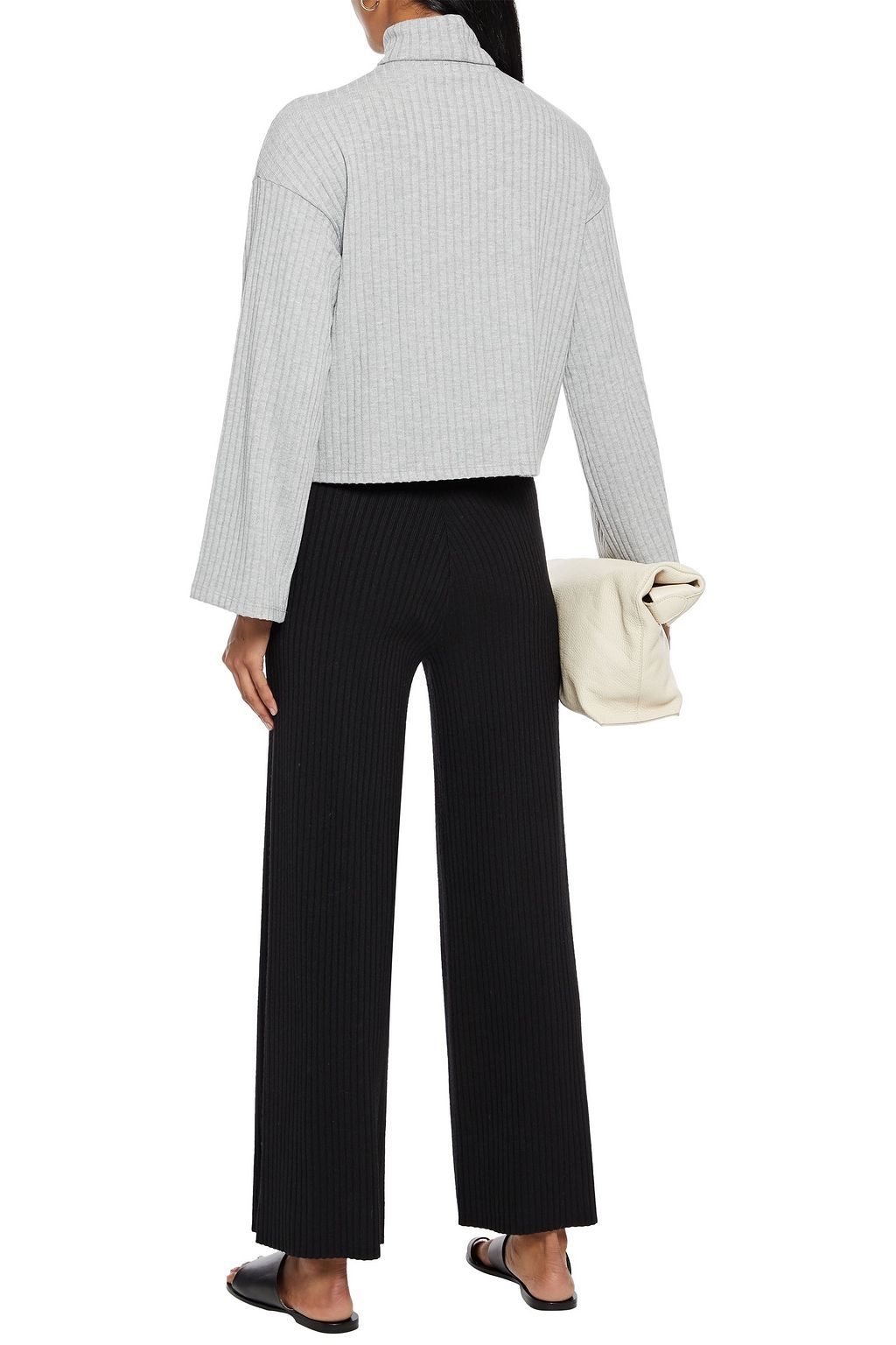 ENZA COSTA Ribbed-knit turtleneck sweater