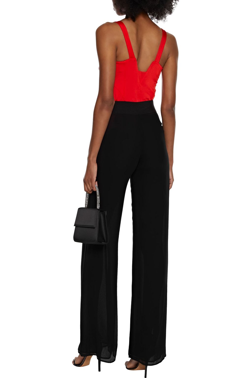 GALVAN  LONDON Georgette wide-leg pants