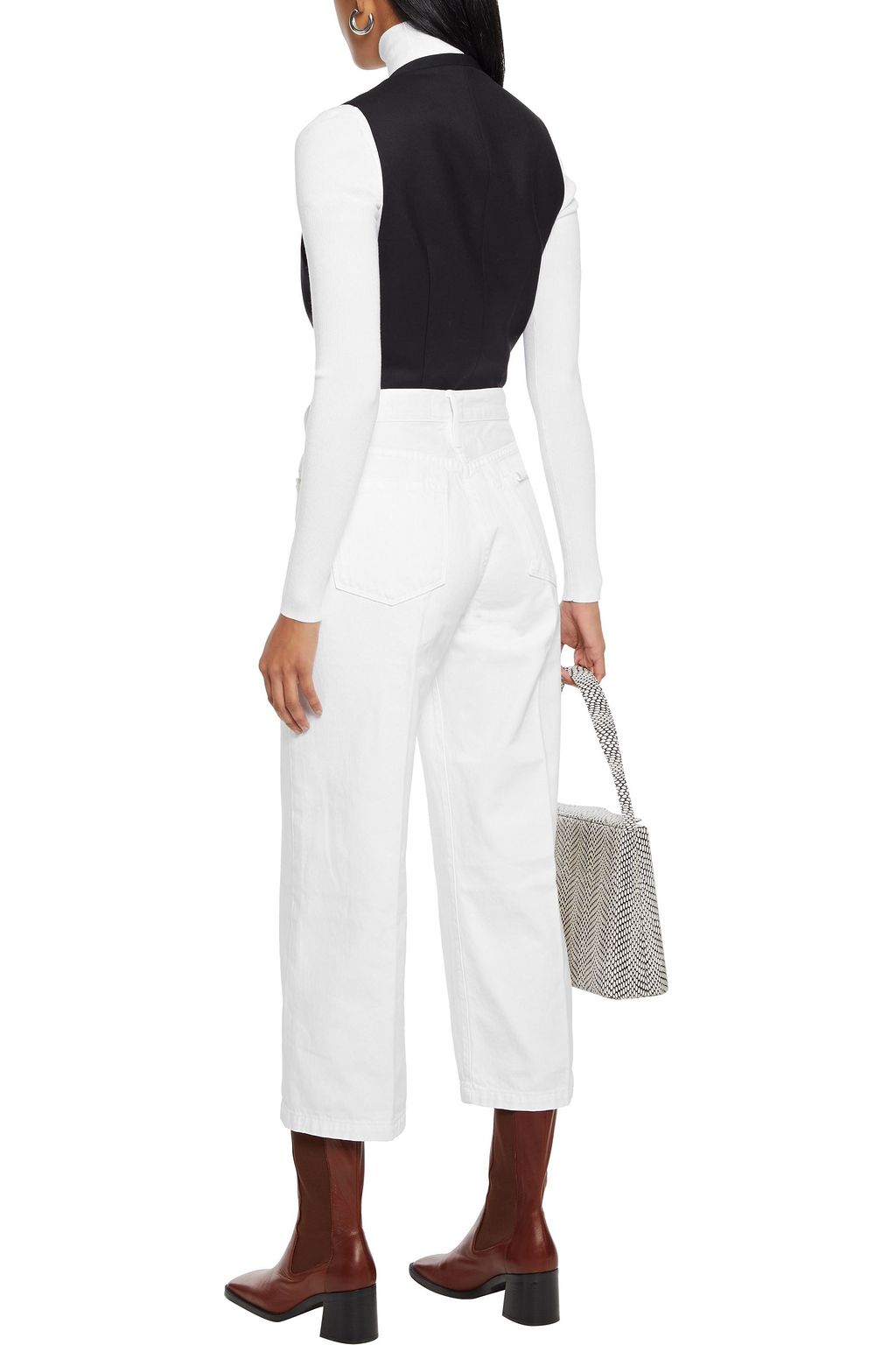 FRAME Ali Wide Crop high-rise wide-leg jeans
