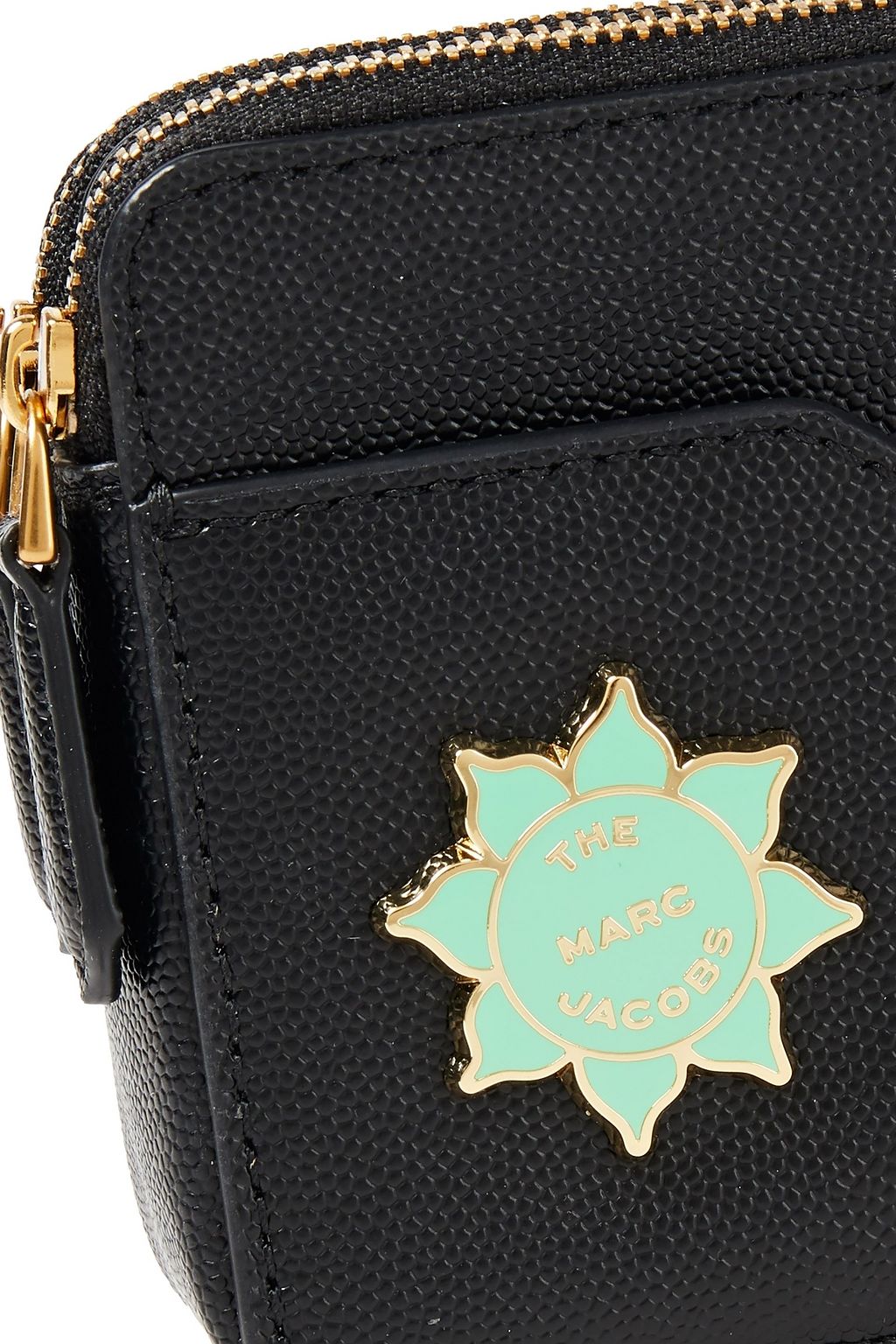 MARC JACOBS Appliquéd lizard-effect leather wallet