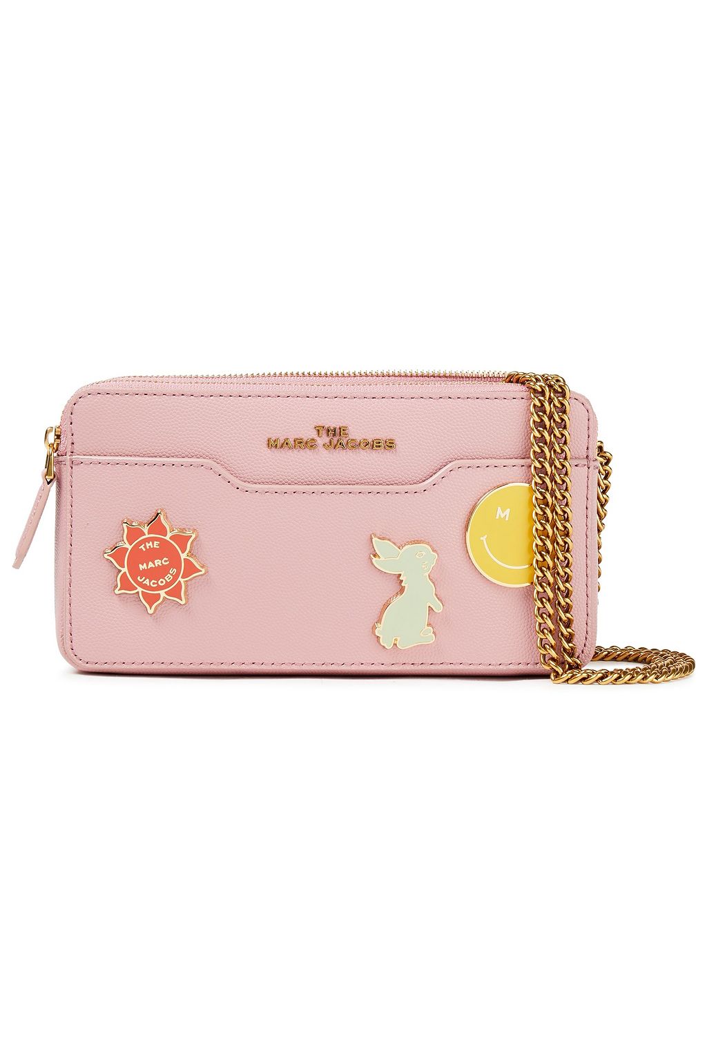 MARC JACOBS Appliquéd lizard-effect leather wallet