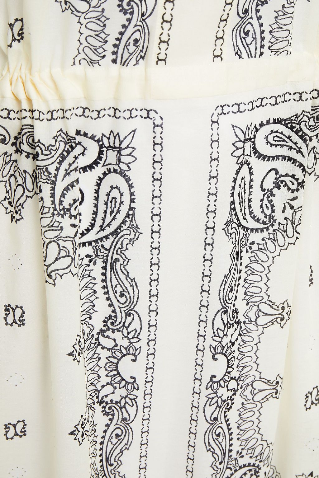 TORY BURCH Tasseled printed cotton kaftan