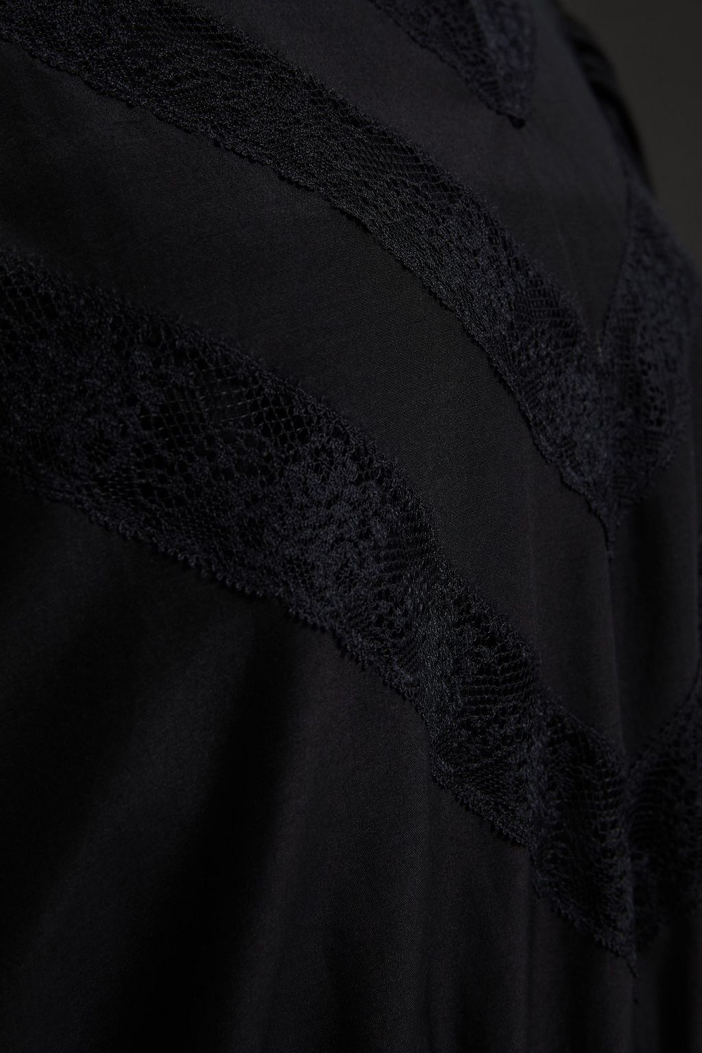 MARC JACOBS Belted lace-trimmed cotton and silk-blend midi dress