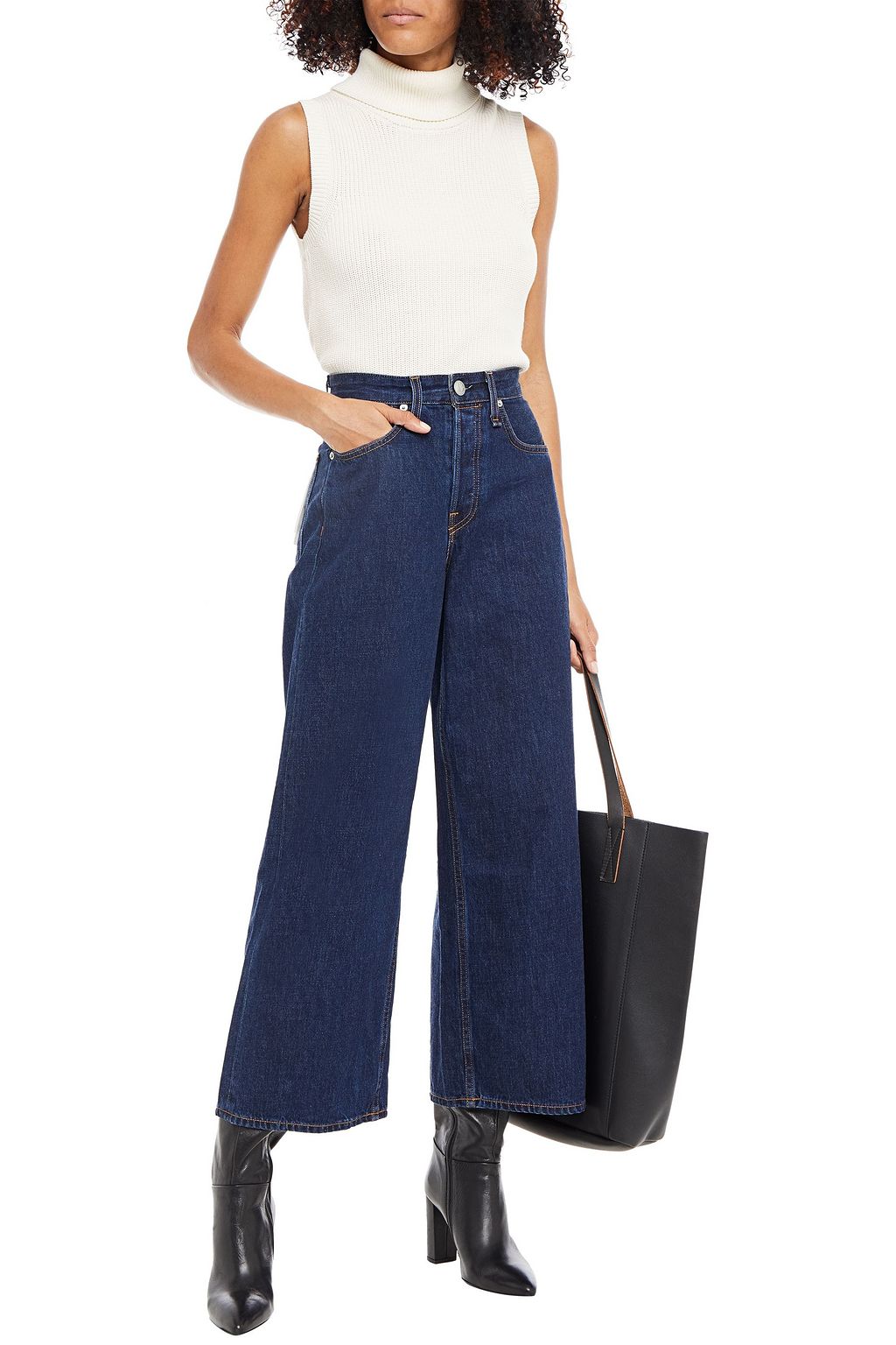 RAG & BONE Maya hoch sitzende Jeans mit weitem Bein