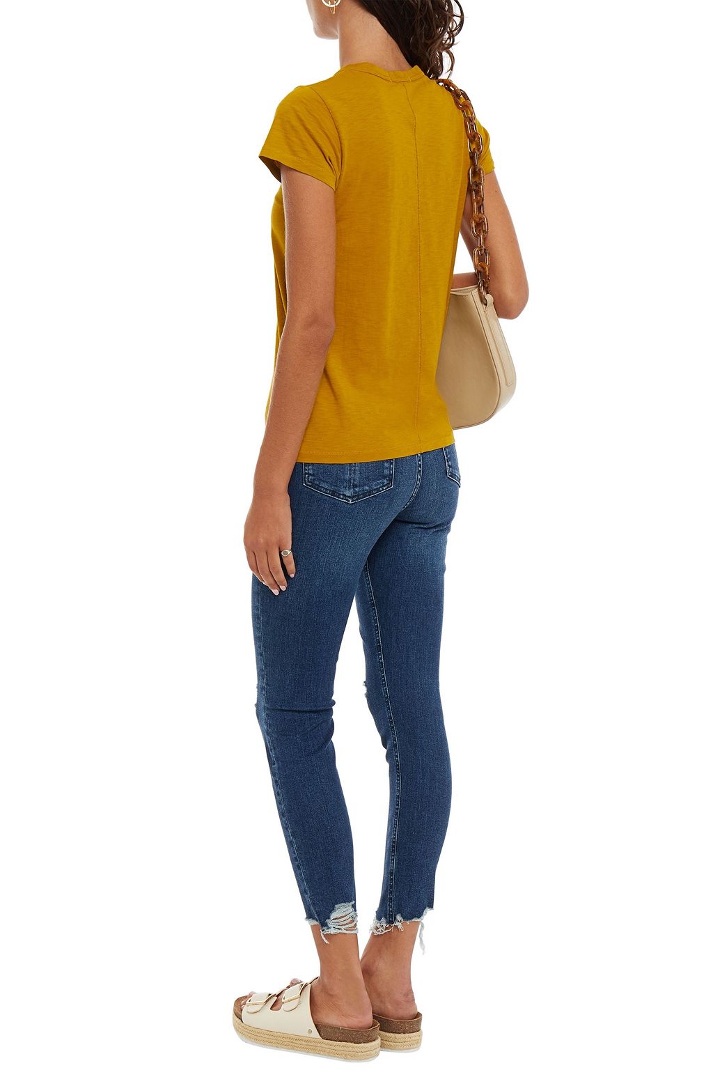 RAG & BONE Nina cropped distressed high-rise skinny jeans