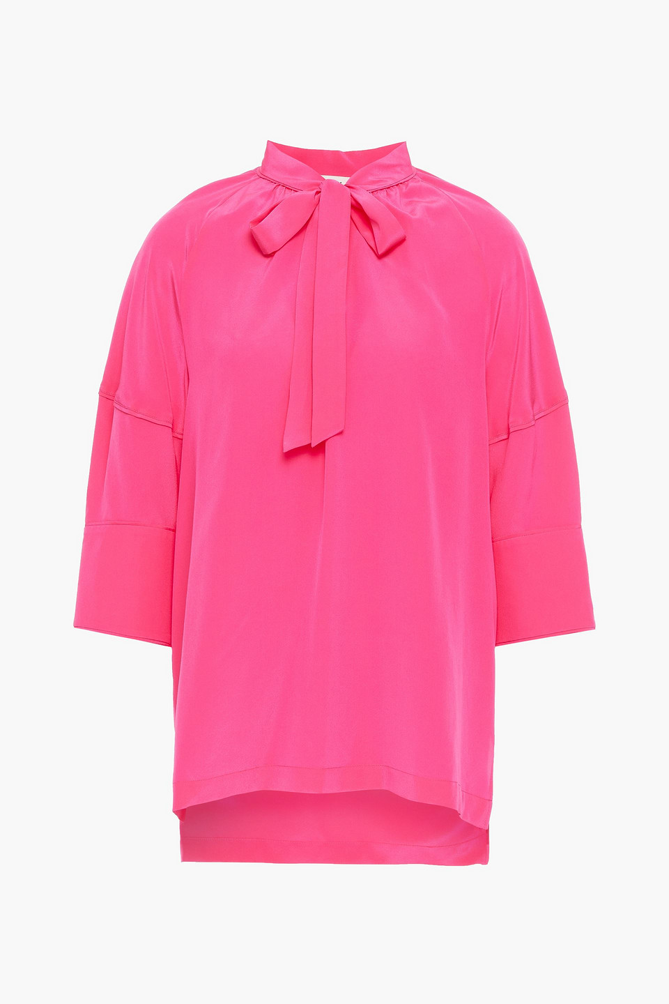 Lynn pussy-bow silk crepe de chine top