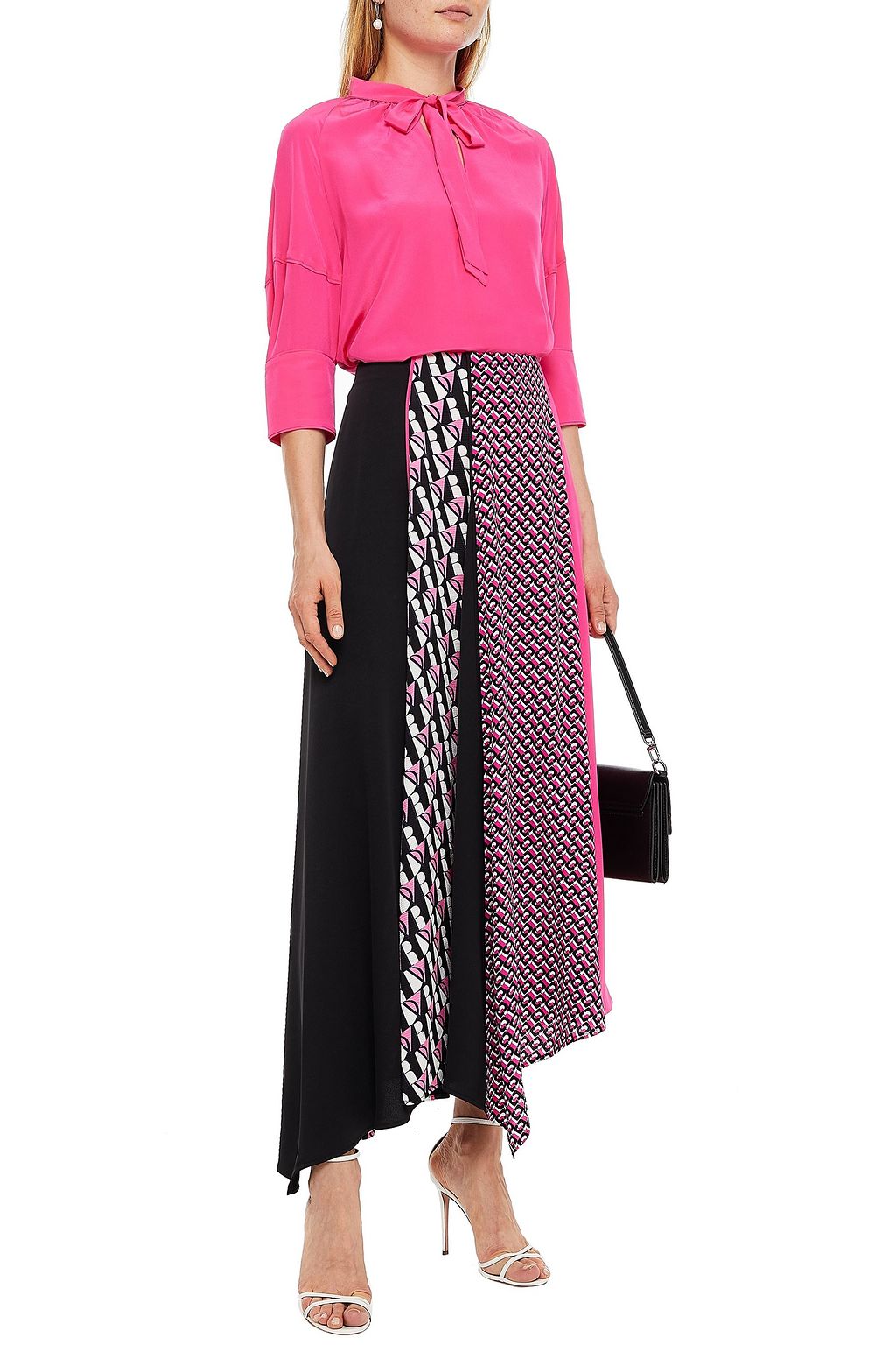 DIANE VON FURSTENBERG Lynn pussy-bow silk crepe de chine top