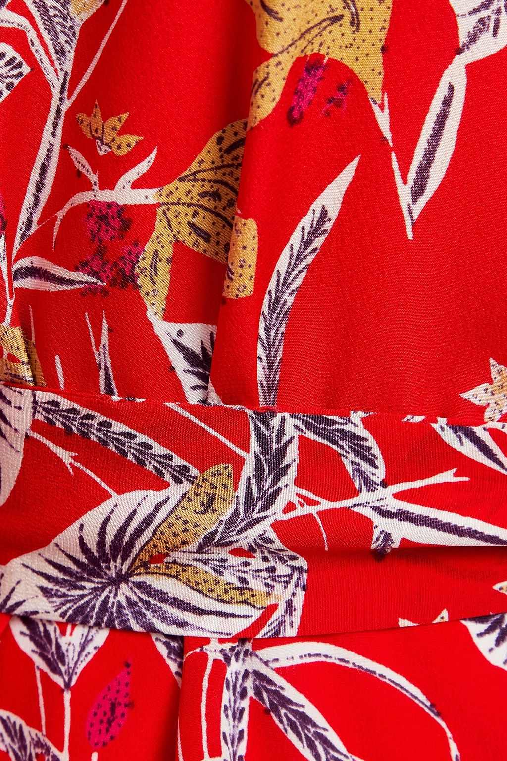 DIANE VON FURSTENBERG Floral-print silk crepe de chine shirt dress