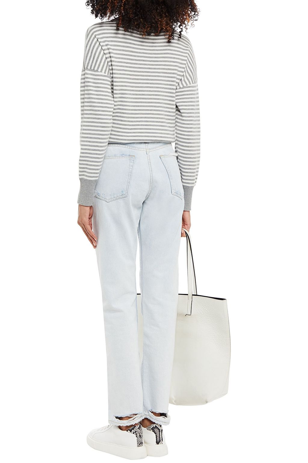 RAG & BONE Maya distressed high-rise slim-leg jeans