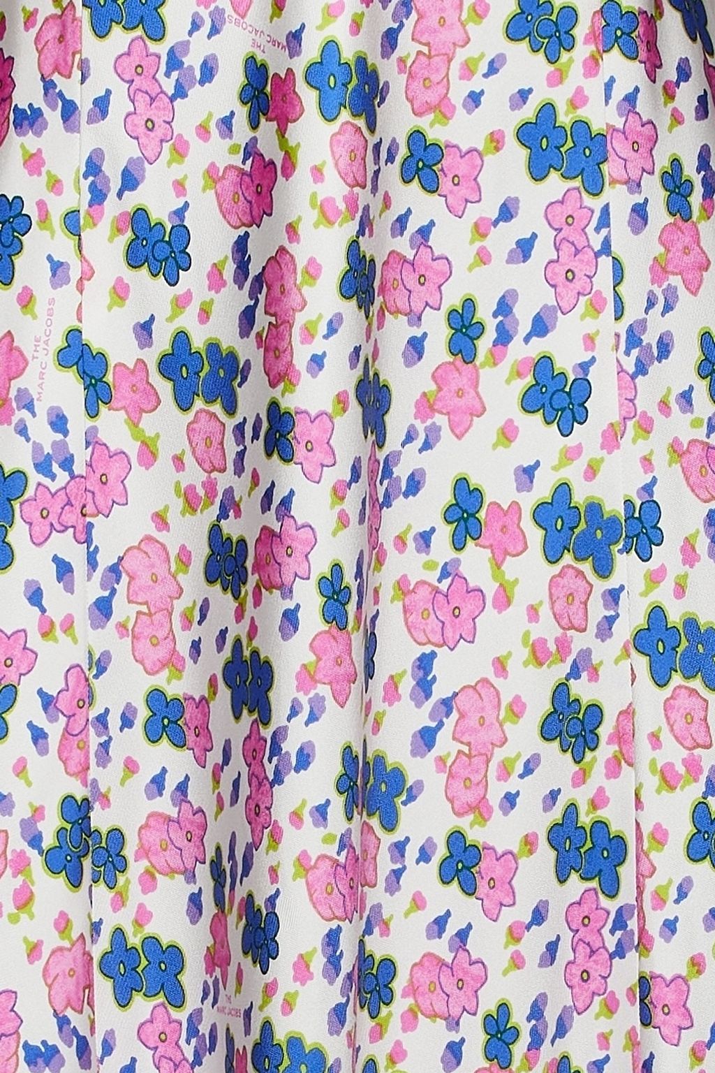 MARC JACOBS Gathered floral-print silk-twill midi dress
