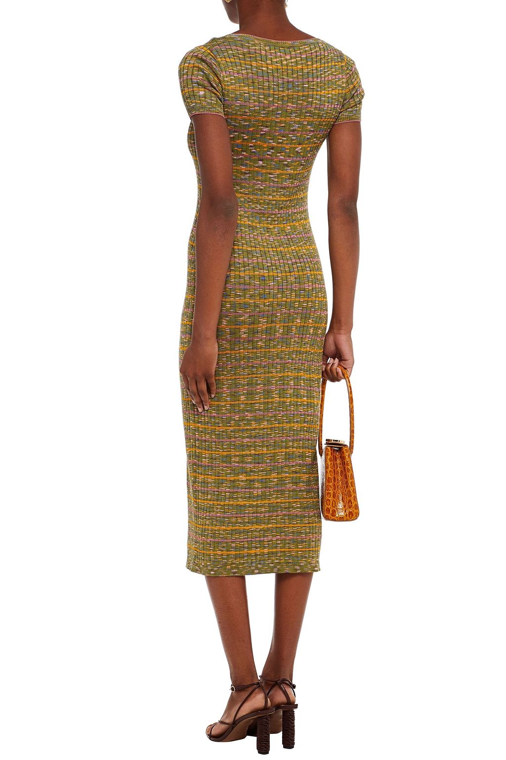 M MISSONI Marled ribbed cotton-blend midi dress