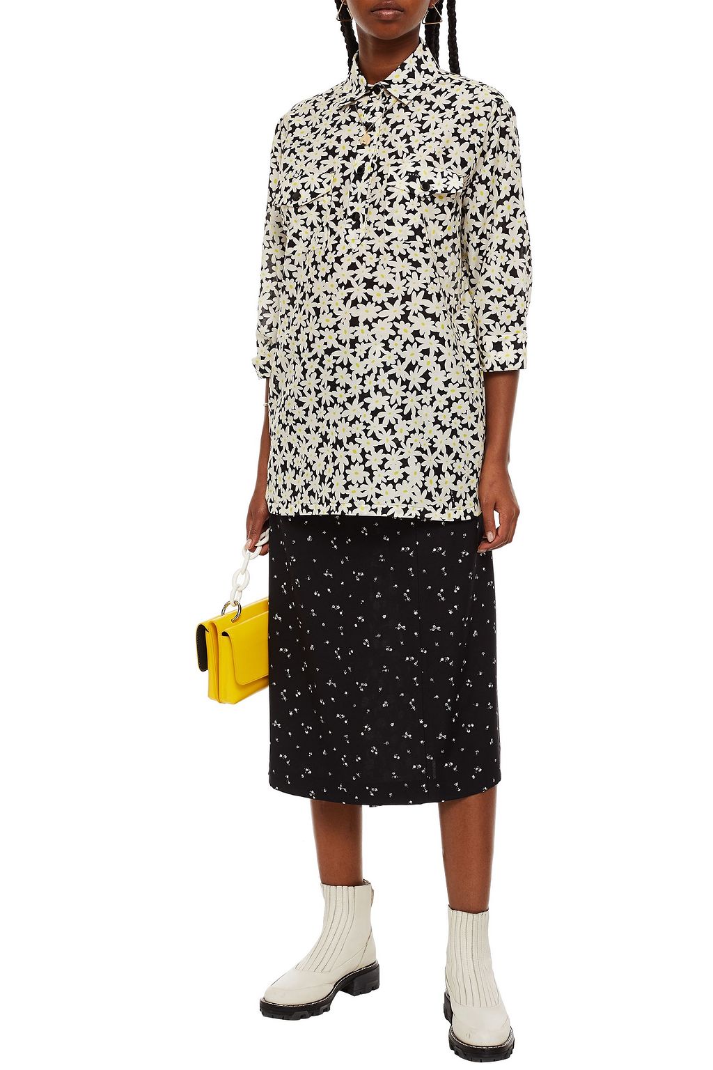 MARC JACOBS Floral-print cotton and silk-blend shirt