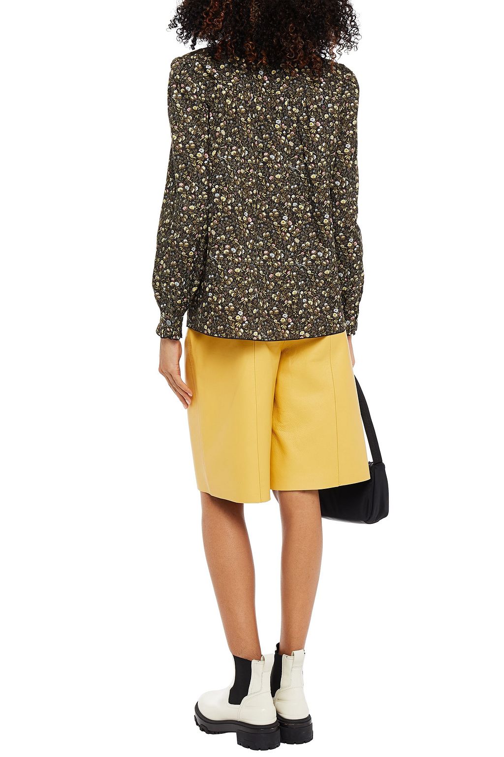 MARC JACOBS Pussy-bow floral-print cotton-poplin blouse