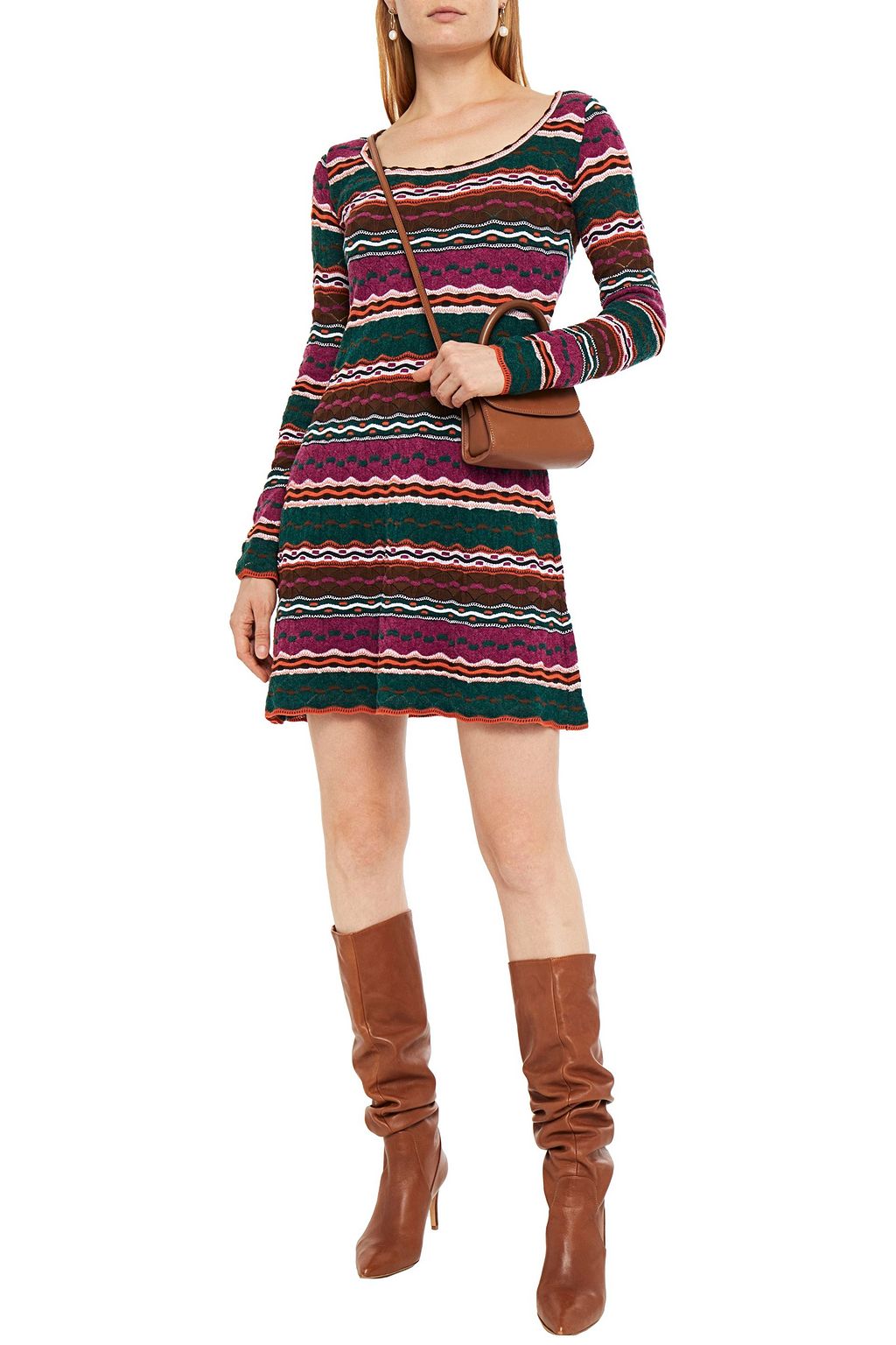 M MISSONI Jacquard-knit mini dress