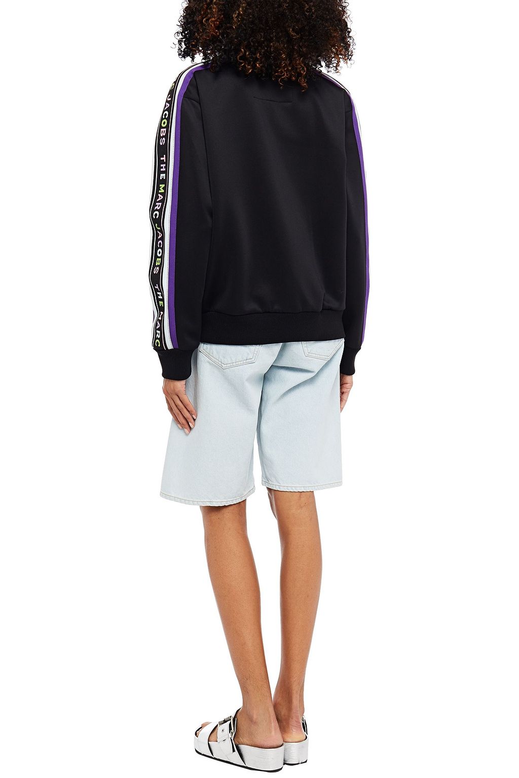 MARC JACOBS Striped stretch-jersey track jacket