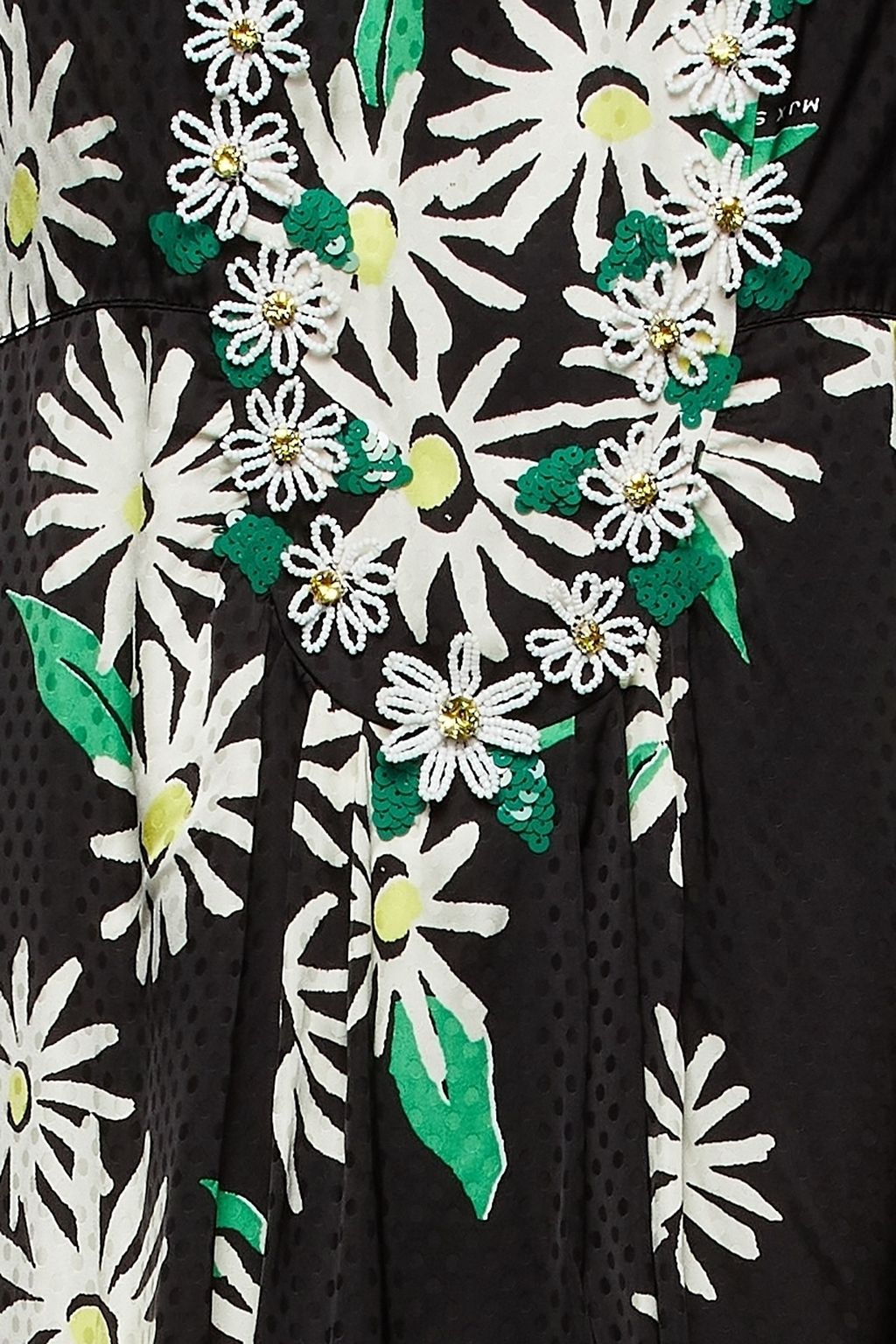MARC JACOBS Embellished floral-print satin-jacquard midi dress