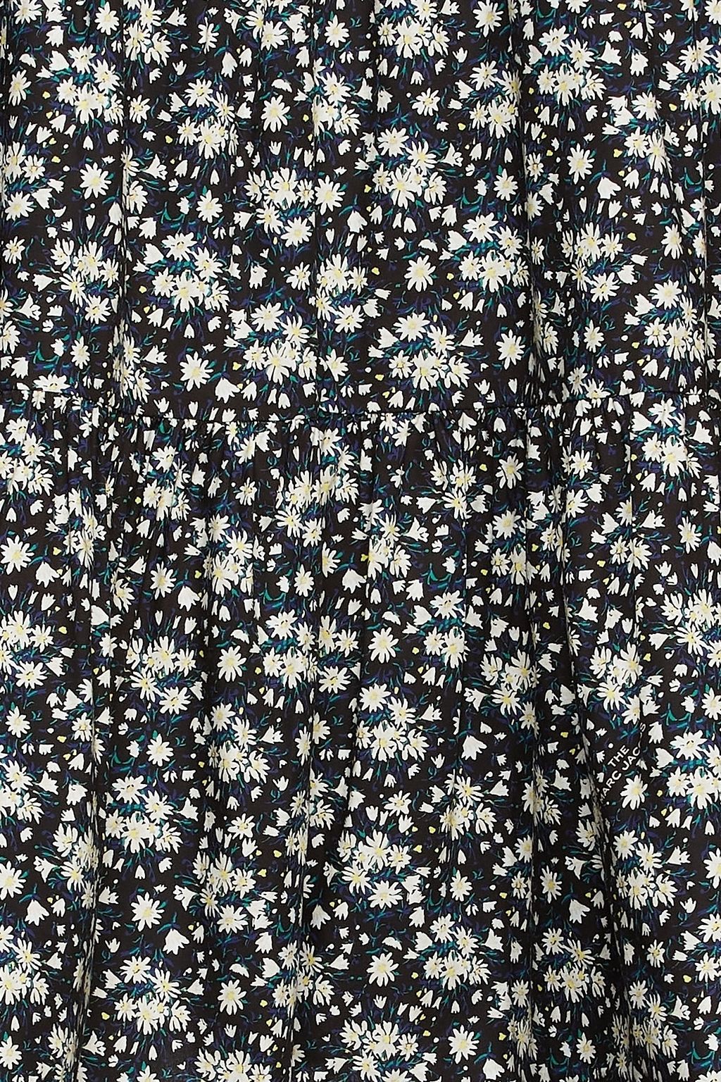 MARC JACOBS Gathered floral-print cotton-poplin mini dress