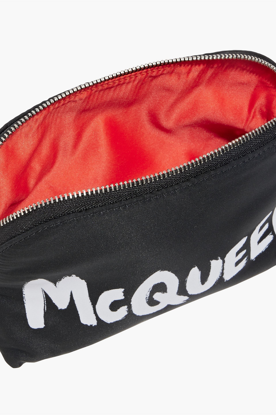 ALEXANDER MCQUEEN LOGO-PRINT FAILLE COSMETICS CASE