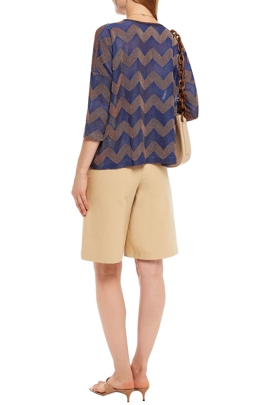 M MISSONI Metallic crochet-knit top